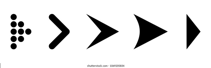 Set arrow icon. Different black arrows sign. Elements for business infographic – vector