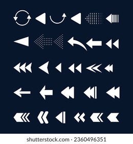Set of arrow icon elements, Collection of arrows