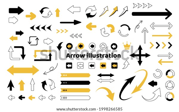 Set Arrow Icon Material Stock Vector (Royalty Free) 1998266585 ...