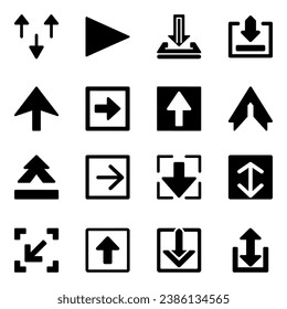 Set of arrow icon. Pictogram vector design.