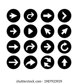 Set of arrow icon symbol vector illustration. Arrow collections
