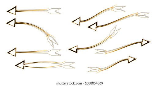 set of Arrow Icon in trendy flat style isolated on white background. Arrow symbol for your web site design, logo, app, UI. Vector illustration