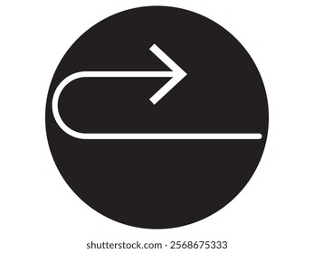 Set arrow icon Turn arrows Right,Left,blue black yellow designs.
