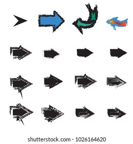 Set of Arrow icon vector.