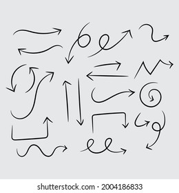 set of arrow icon vector