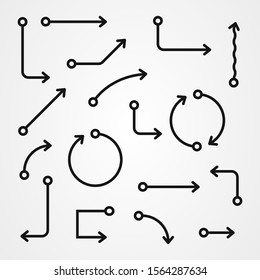 Set of arrow icon vector design