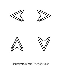 Set of arrow icon vector design