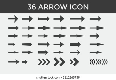 Conjunto de vectores de icono de flecha sobre fondo blanco. vector de icono de flecha
