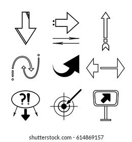 Set of arrow icons.