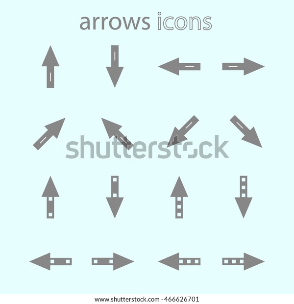 Set of arrow\
icons.