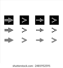 Set of arrow icons. Circle arrows, rotate arrow, spinning loading symbol. Circular rotation loading elements, redo process—vector Illustration.
