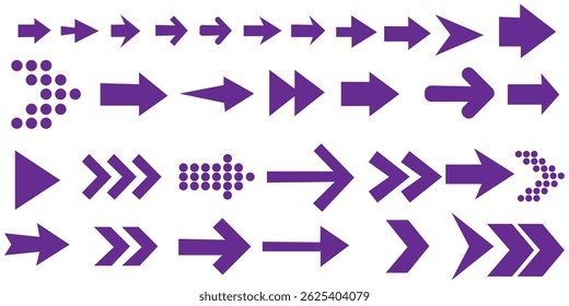 Set arrow icons. Collection arrows sign. Black arrow icon set. Arrow vector icon. Simple arrow set. Vector illustration