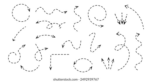 Set arrow icons, Collection different types of arrows sign. Black vector arrows fully editable 