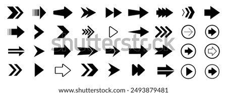 Set arrow icons, Collection different types of arrows sign. Black vector arrows, arrow icon, modern simple arrows, vector illistration