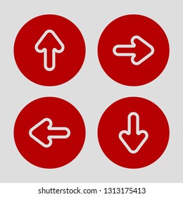 Set of arrow icons in different directions. Vector.