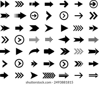 Set arrow icons, different types of arrows sign, black vector arrows, arrow icon, modern simple arrows, arrow vector collection cursor