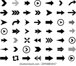 Set arrow icons, different types of arrows sign, black vector arrows, arrow icon, modern simple arrows, arrow vector collection cursor
