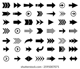 Set arrow icons set, different types of arrows sign, Arrow vector collection cursor. modern simple arrows, Black arrows icons. Arrows vector illustration collection.