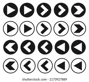 Set Arrow icons, flat design template, vector illustration