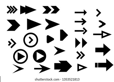 Set arrow icons. Arrow icon. Arrow vector collection.