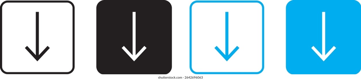 Set arrow icons, Internet data icon buttons with arrow vactor, Modern simple solid arrows collection web design,Vector illustration
