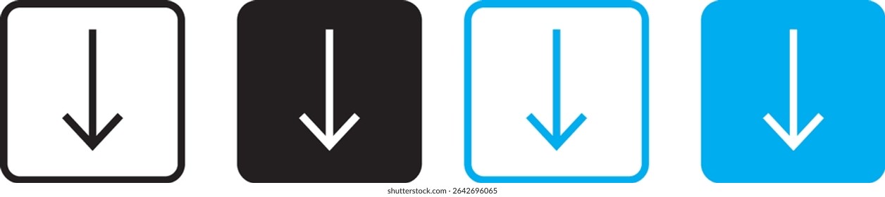 Set arrow icons, Internet data icon buttons with arrow vactor, Modern simple solid arrows collection web design,Vector illustration
