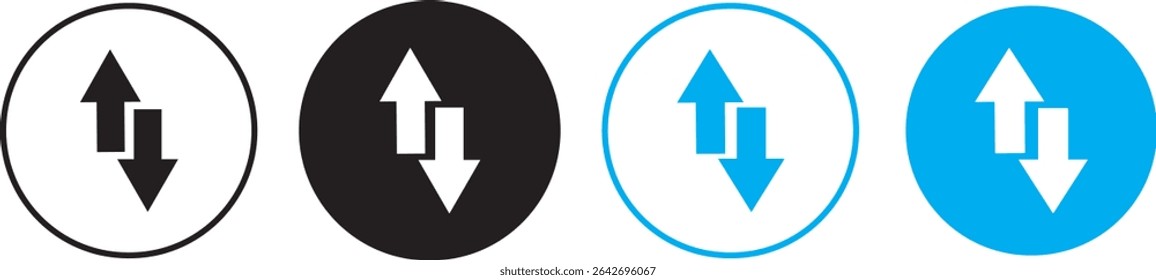Set arrow icons, Internet data icon buttons with arrow vactor, Modern simple solid arrows collection web design,Vector illustration
