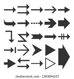 Set Of Arrow Icons Navigation Icons Flat Vector Design