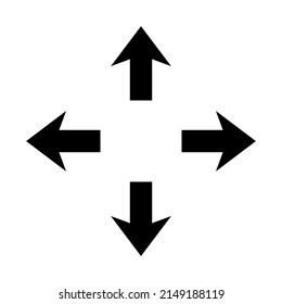 set of arrow icons, objects, direction
