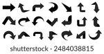 Set arrow icons, pointing up, down, left and right icon