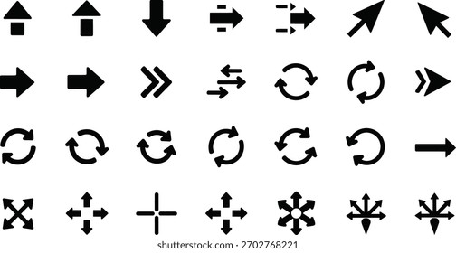 Establecer iconos de flecha que representan la dirección, la rotación y los proyectos de diseño de navegación.