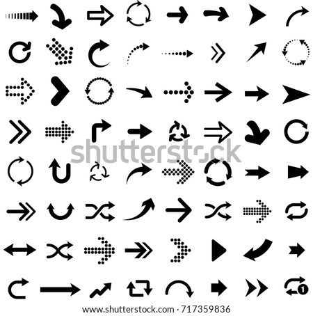 Set of arrow icons. - stock vector.