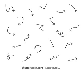 set of arrow icons, such as linear, curve, aiming, next