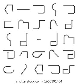 conjunto de iconos de flecha tema del cuboide delgado