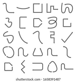 conjunto de iconos de flecha tema del cuboide delgado
