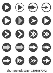 Set of arrow icons. Vector.