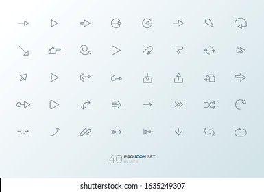 Set arrow icons vector illustration of web design elements.