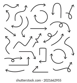 Set of Arrow icons. Vector illustration