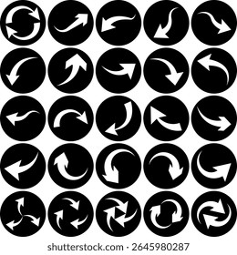 Set of arrow icons. vector illustration arrow shapes in various styles.