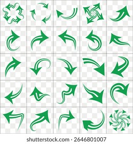 Conjunto de iconos de flecha. Formas de flecha de Ilustración vectorial en varios estilos.