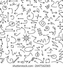 Conjunto de iconos de flecha. Formas de flecha de Ilustración vectorial en varios estilos.