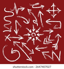 Set of arrow icons. vector illustration arrow shapes in various styles.