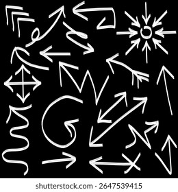 Set of arrow icons. vector illustration arrow shapes in various styles.