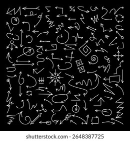 Conjunto de iconos de flecha. Formas de flecha de Ilustración vectorial en varios estilos.