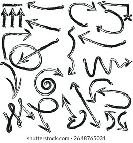 Set of arrow icons. vector illustration arrow shapes in various styles.