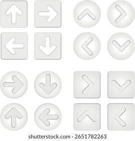 Ensemble d'icônes fléchées. illustration vectorielle de formes de flèche dans différents styles.