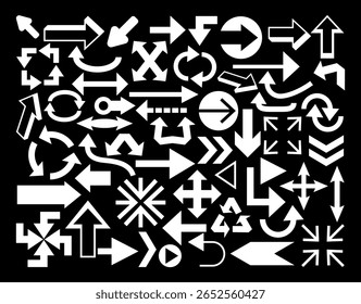 Set of arrow icons. vector illustration arrow shapes in various styles.