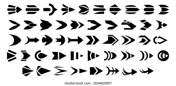 Set of arrow icons, arrow vectors abstract and unique design.