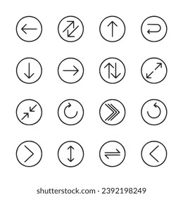 conjunto de iconos de flecha para web