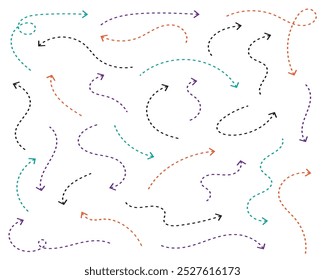 Conjunto de ícones de seta para web e celular.